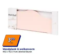 Action Wandplank in wolkenvorm aanbieding