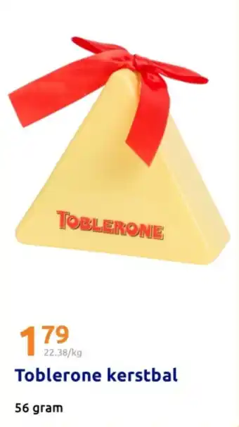 Action Toblerone kerstbal aanbieding