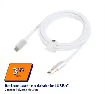 Action Re-load laad- en datakabel USB-C aanbieding