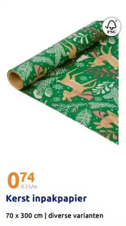 Action Kerst inpakpapier aanbieding
