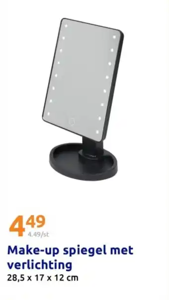 Action Make-up spiegel met verlichting aanbieding
