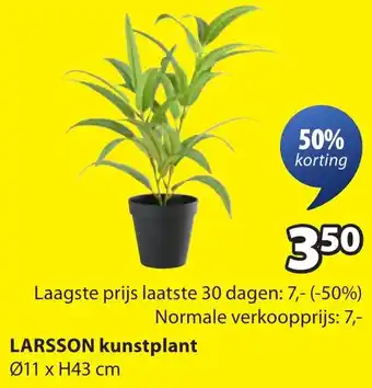 Jysk Larsson kunstplant aanbieding