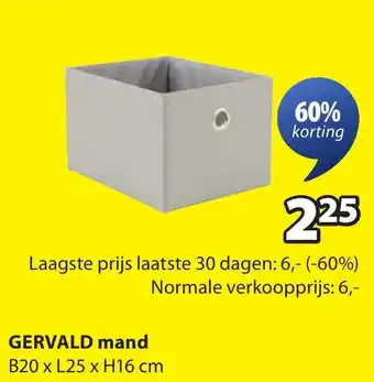 Jysk Gervald mand aanbieding