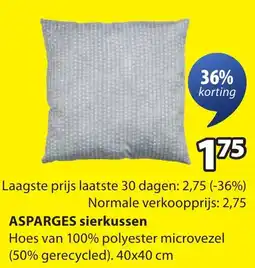 Jysk Asparges sierkussen aanbieding