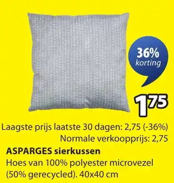 Jysk Asparges sierkussen aanbieding