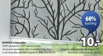 Jysk Barken rolgordijn aanbieding