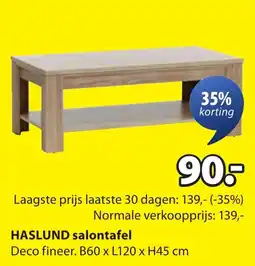 Jysk Haslund salontafel aanbieding