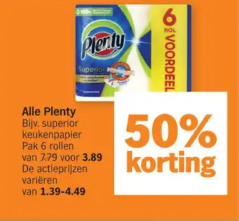 Albert Heijn Alle Plenty aanbieding