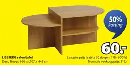Jysk Lisbjerg salontafel aanbieding