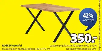 Jysk Roslev eettafel aanbieding