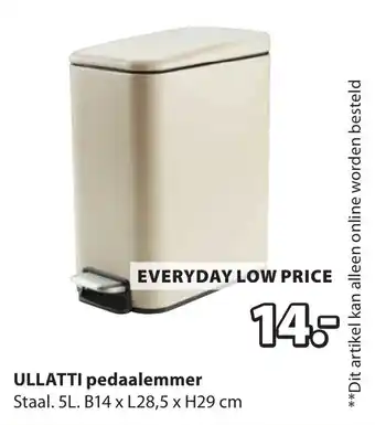 Jysk Ullatti pedaalemmer aanbieding