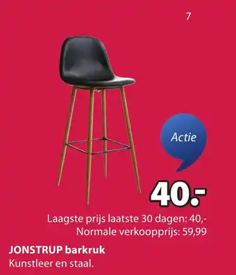 Jysk Jonstrup barkruk aanbieding