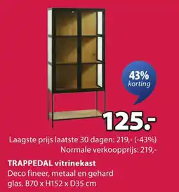 Jysk Trappedal vitrinekast aanbieding