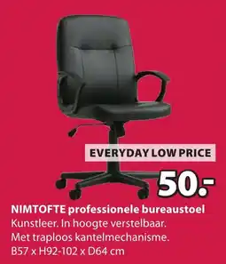 Jysk Nimtofte professionele bureaustoel aanbieding