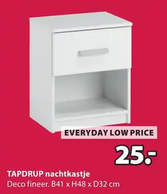 Jysk Tapdrup nachtkastje aanbieding