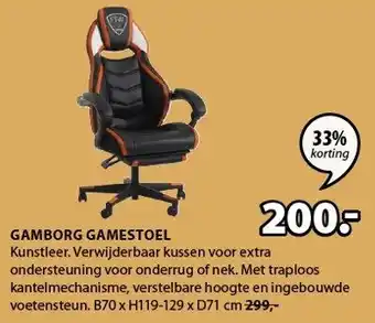 Jysk Gamborg gamestoel aanbieding