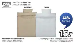 Jysk Katoenen dekbedovertrek aanbieding