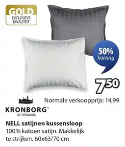 Jysk NELL satijnen kussensloop aanbieding