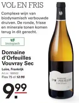 Sligro Domaine d'Orfeuilles Vouvray Sec aanbieding