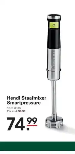 Sligro Hendi Staafmixer Smartpressure aanbieding