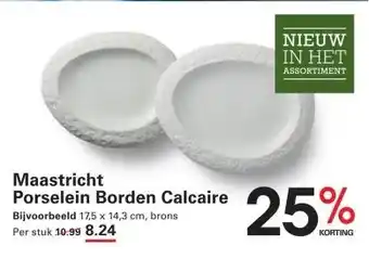 Sligro Maastricht Porselein Borden Calcaire aanbieding
