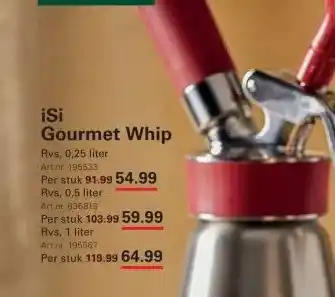Sligro iSi Gourmet Whip aanbieding