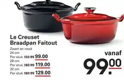 Sligro Le Creuset Braadpan Faitout aanbieding
