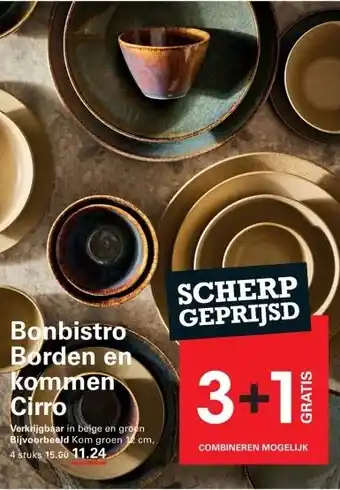 Sligro Bonbistro Borden en kommen Cirro aanbieding