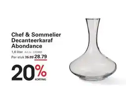 Sligro Chef & Sommelier Decanteerkaraf Abondance aanbieding