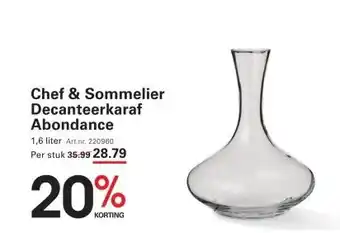 Sligro Chef & Sommelier Decanteerkaraf Abondance aanbieding