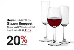 Sligro Royal Leerdam Glazen Bouquet aanbieding