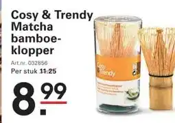 Sligro Cosy & Trendy, Matcha bamboe- klopper aanbieding