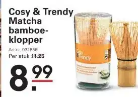 Sligro Cosy & Trendy, Matcha bamboe- klopper aanbieding