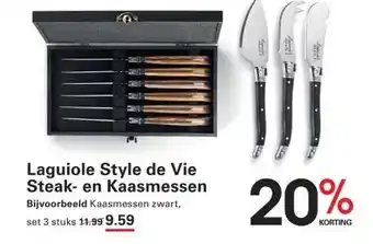 Sligro Laguiole Style de Vie Steak- en Kaasmessen aanbieding