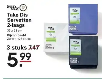 Sligro Take Dis Servetten 2-laags aanbieding