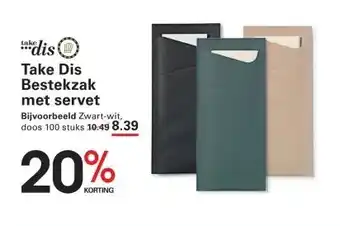 Sligro Take Dis Bestekzak met servet aanbieding