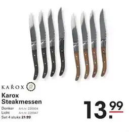 Sligro Karox Steakmessen aanbieding