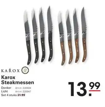 Sligro Karox Steakmessen aanbieding