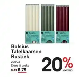 Sligro Bolsius Tafelkaarsen Rustiek aanbieding