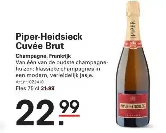 Sligro Piper-Heidsieck Cuvée Brut Champagne, Frankrijk aanbieding