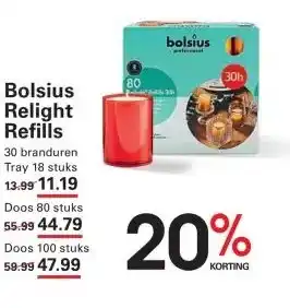 Sligro Bolsius Relight Refills aanbieding