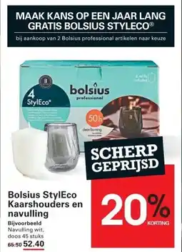 Sligro Bolsius StylEco Kaarshouders en navulling aanbieding