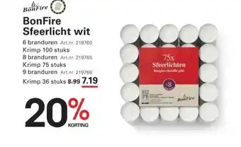 Sligro BonFire Sfeerlicht wit aanbieding