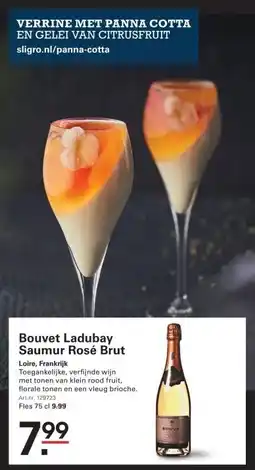 Sligro Bouvet Ladubay Saumur Rosé Brut Loire, Frankrijk aanbieding