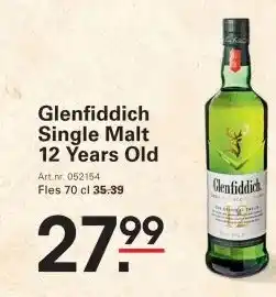Sligro Glenfiddich Single Malt 12 Years Old aanbieding