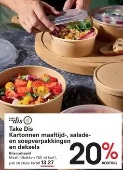 Sligro Take Dis Kartonnen maaltijd-, salade- en soepverpakkingen en deksels aanbieding