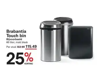 Sligro Brabantia Touch bin aanbieding