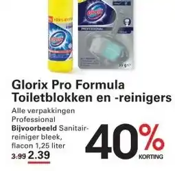 Sligro Glorix Pro Formula Toiletblokken en -reinigers aanbieding