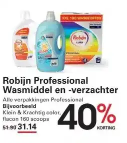 Sligro Robijn Professional Wasmiddel en -verzachter aanbieding