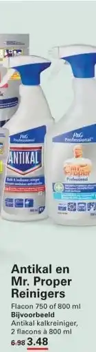 Sligro Antikal en Mr. Proper Reinigers aanbieding